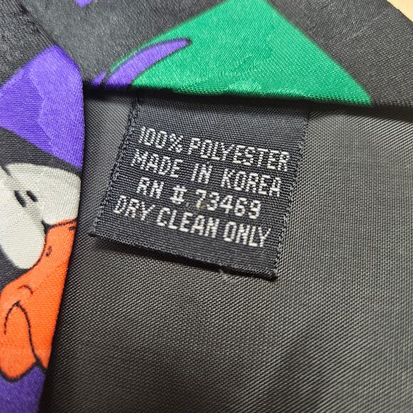Looney Tunes Mania Mens Vintage 1993 Neck Tie Tweety Bugs Bunny Marvin Martian - Picture 4 of 4